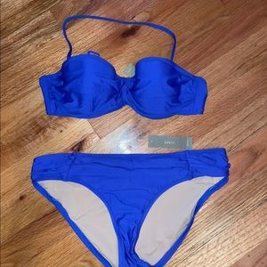 NWT JCrew bandeau top and bottom